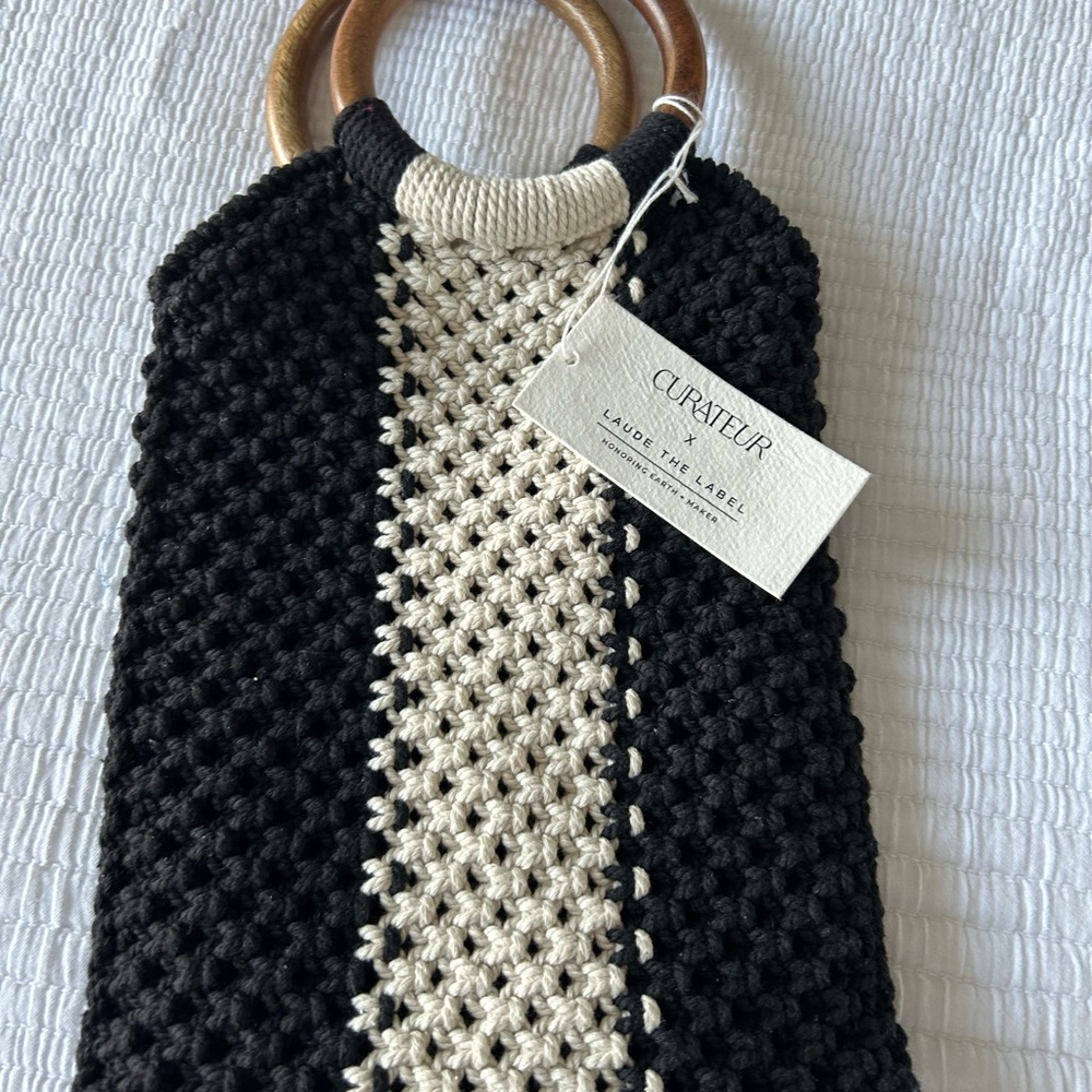 NWT Curateur by Rachel Zoe X Laude the Label Gabby Mini Macrame Bag